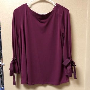 Banana Republic blouse with tie up sleeve detail